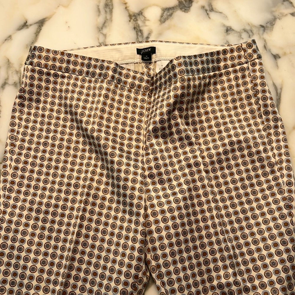J Crew cropped satin pant